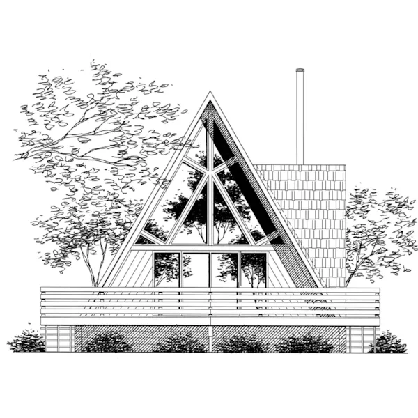 Modern House Plan Front of Home - Hazelcreek A-Frame Style Home 072D-0996 - Search House Plans and More