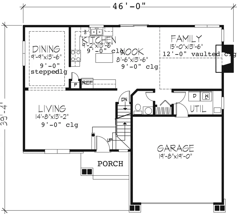 Southern House Plan First Floor - Fillmore Place Country Home 072D-0997 - Search House Plans and More