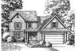 Traditional House Plan Front of Home - Fillmore Place Country Home 072D-0997 - Search House Plans and More