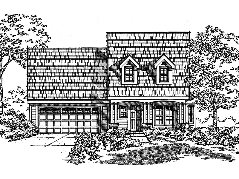 Country House Plan Front of Home - Butterfield Hollow Cottage Home 072D-0998 - Search House Plans and More