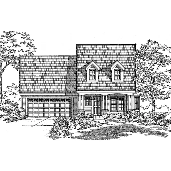 Traditional House Plan Front of Home - Butterfield Hollow Cottage Home 072D-0998 - Search House Plans and More