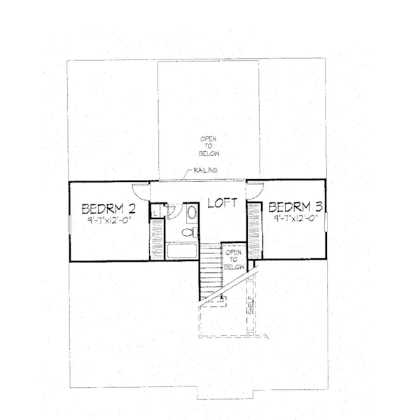 Southern House Plan Second Floor - Laduemont Country Home 072D-1001 - Shop House Plans and More