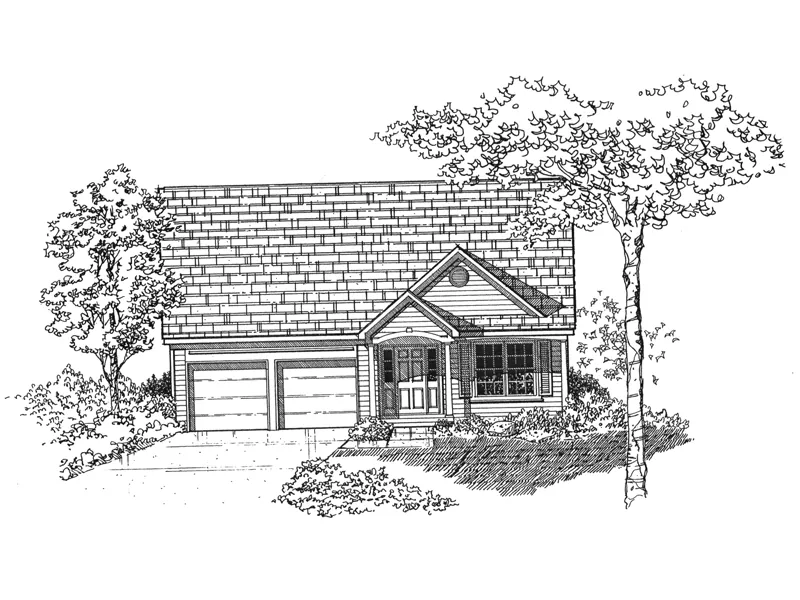 Southern House Plan Front of Home - Laduemont Country Home 072D-1001 - Shop House Plans and More