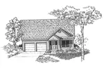 Traditional House Plan Front of Home - Laduemont Country Home 072D-1001 - Shop House Plans and More