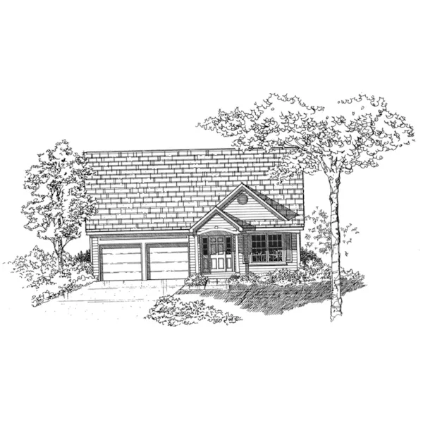 Southern House Plan Front of Home - Laduemont Country Home 072D-1001 - Shop House Plans and More