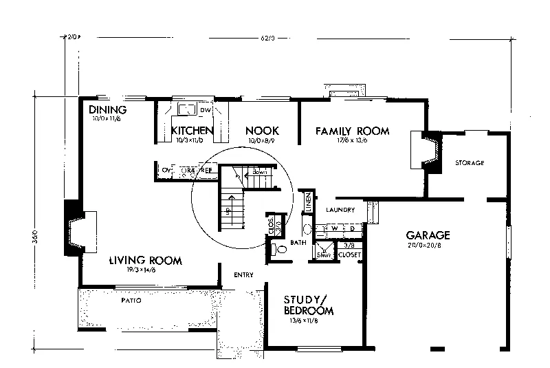 Southern House Plan First Floor - Fielmont Traditional Home 072D-1003 - Search House Plans and More