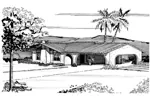 Adobe House Plans & Southwestern Home Design Front of Home - El Moro Spanish Stucco Home 072D-1008 - Search House Plans and More
