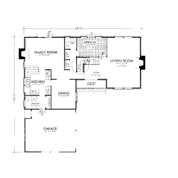 Southern House Plan First Floor - Pacific Place Tudor Home 072D-1010 - Shop House Plans and More