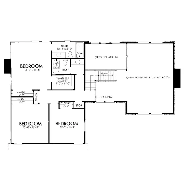 Southern House Plan Second Floor - Pacific Place Tudor Home 072D-1010 - Shop House Plans and More