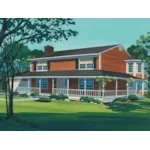 Farmhouse Plan Front of Home - Corrigan Farm Farmhouse 072D-1012 - Search House Plans and More