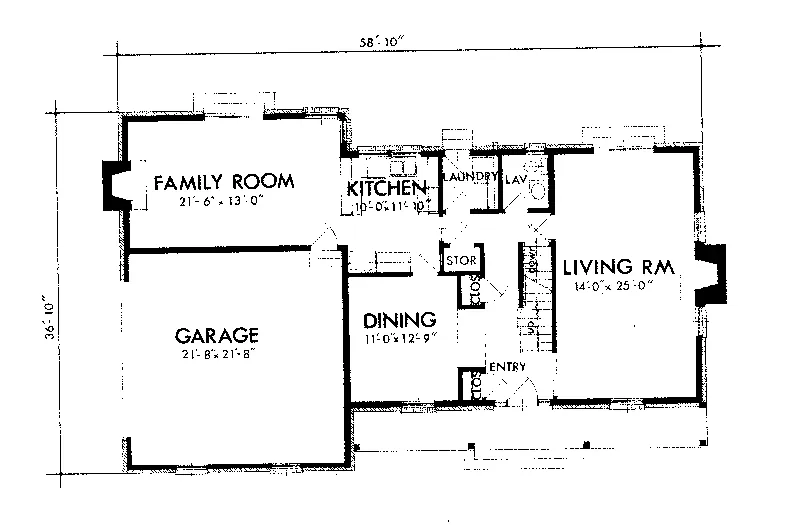 Southern House Plan First Floor - Cargill Southern Country Home 072D-1013 - Search House Plans and More