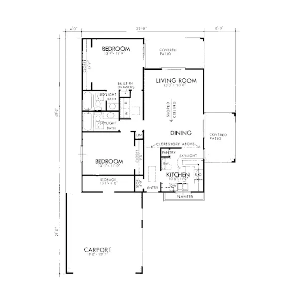 Contemporary House Plan First Floor - Zachary Contemporary Home 072D-1015 - Shop House Plans and More