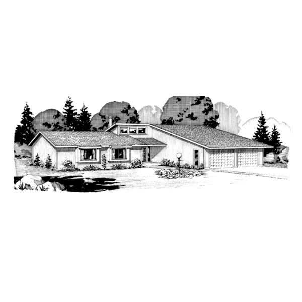 Southern House Plan Front of Home - Holyoke Hill Modern Home 072D-1018 - Search House Plans and More