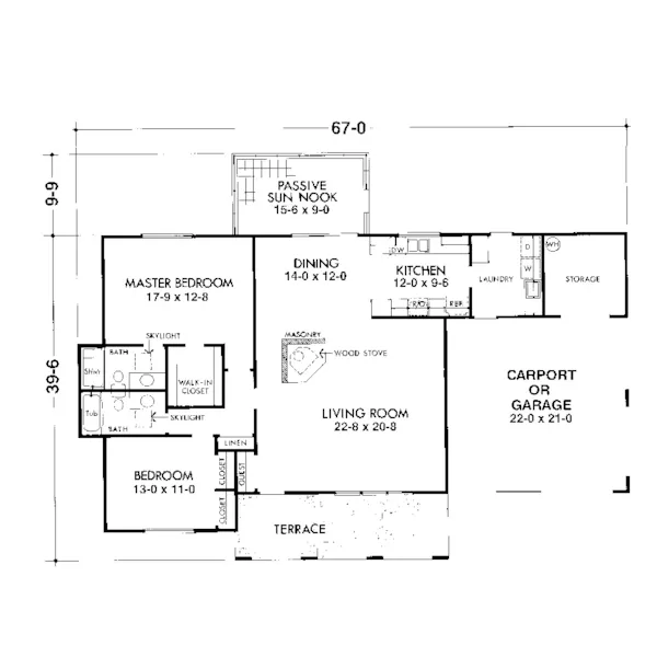 Southern House Plan First Floor - Fielstone Terrace Modern Home 072D-1019 - Search House Plans and More