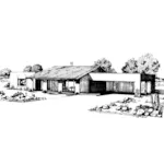 Southern House Plan Front of Home - Fielstone Terrace Modern Home 072D-1019 - Search House Plans and More