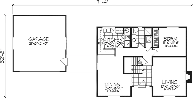 Southern House Plan First Floor - Kendale Southern Home 072D-1021 - Search House Plans and More