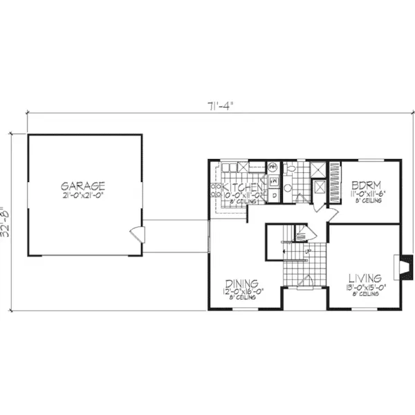 Southern House Plan First Floor - Kendale Southern Home 072D-1021 - Search House Plans and More