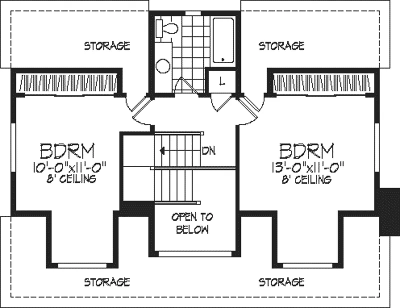 Southern House Plan Second Floor - Kendale Southern Home 072D-1021 - Search House Plans and More