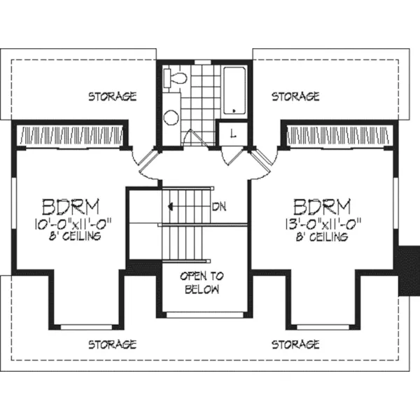 Southern House Plan Second Floor - Kendale Southern Home 072D-1021 - Search House Plans and More