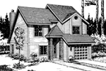 Southern House Plan Front of Home - Everton Narrow Lot Home 072D-1023 - Search House Plans and More