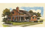 Farmhouse Plan Front of Home - Camellia Farm Country Home 072D-1024 - Search House Plans and More
