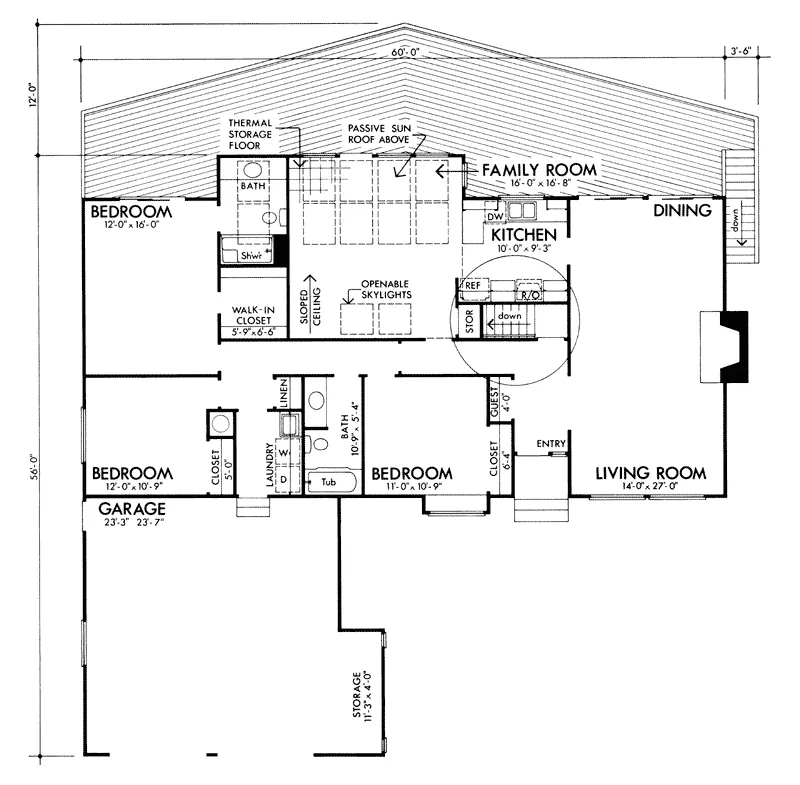 Traditional House Plan First Floor - Amelia Lake Efficient Ranch Home 072D-1031 - Search House Plans and More