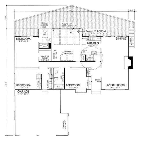 Modern House Plan First Floor - Amelia Lake Efficient Ranch Home 072D-1031 - Search House Plans and More