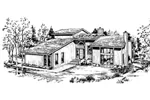 Traditional House Plan Front of Home - Northport Hills Modern Home 072D-1033 - Shop House Plans and More