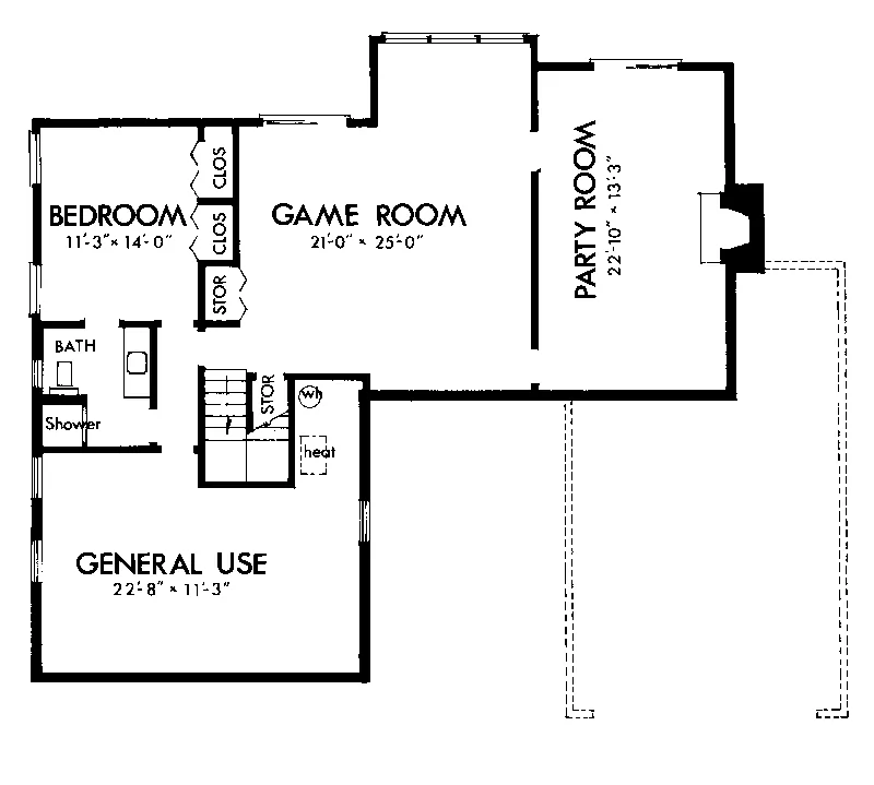 Sunbelt House Plan Lower Level Floor - Catania Florida Ranch Home 072D-1038 - Search House Plans and More