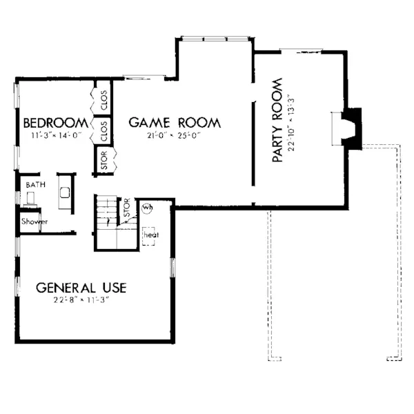 Sunbelt House Plan Lower Level Floor - Catania Florida Ranch Home 072D-1038 - Search House Plans and More