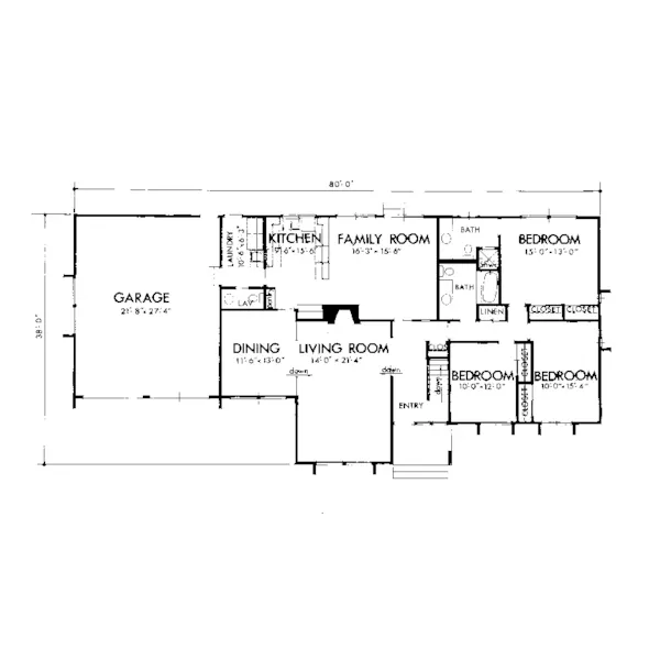 Country House Plan First Floor - Bryant Park Contemporary Home 072D-1039 - Search House Plans and More