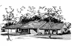 Contemporary House Plan Front of Home - Bryant Park Contemporary Home 072D-1039 - Search House Plans and More