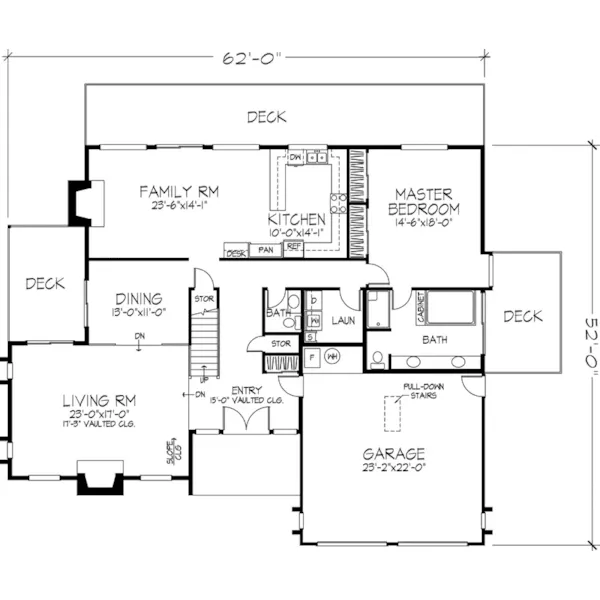 Modern House Plan First Floor - Timbertrail Contemporary Home 072D-1041 - Shop House Plans and More