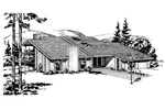 Contemporary House Plan Front of Home - Timbertrail Contemporary Home 072D-1041 - Shop House Plans and More