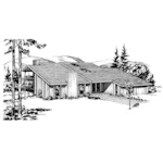 Modern House Plan Front of Home - Timbertrail Contemporary Home 072D-1041 - Shop House Plans and More