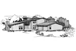 Rustic House Plan Front of Home - Millhaven Contemporary Home 072D-1042 - Shop House Plans and More