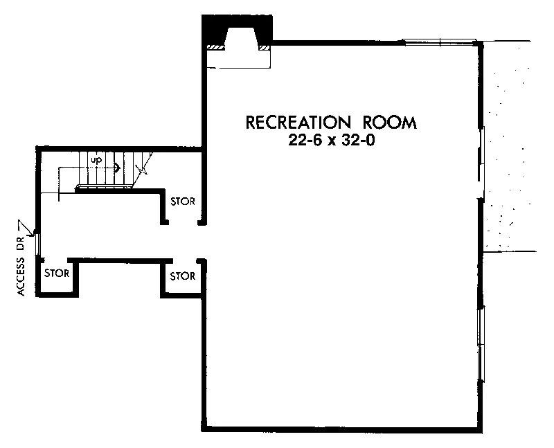 Rustic House Plan Lower Level Floor - Millhaven Contemporary Home 072D-1042 - Shop House Plans and More