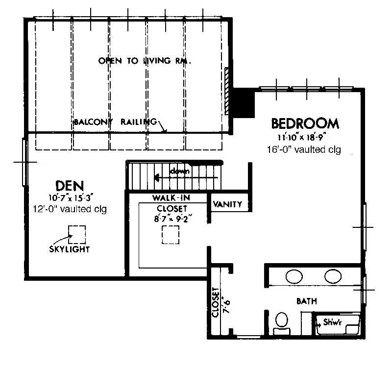 Modern House Plan Second Floor - Hoffman Place Ranch Home 072D-1047 - Search House Plans and More