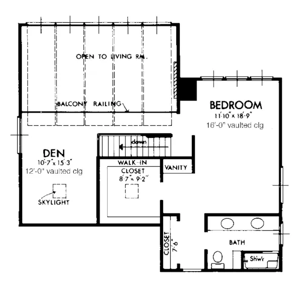 Contemporary House Plan Second Floor - Hoffman Place Ranch Home 072D-1047 - Search House Plans and More