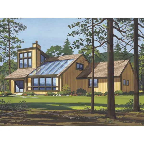 Contemporary House Plan Front of Home - Hoffman Place Ranch Home 072D-1047 - Search House Plans and More