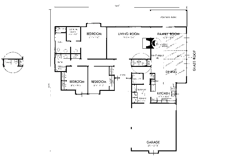 Ranch House Plan First Floor - Cornelia Modern Home 072D-1049 - Search House Plans and More