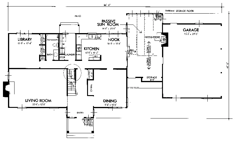 Colonial House Plan First Floor - Byron Hollow Colonial Home 072D-1051 - Search House Plans and More