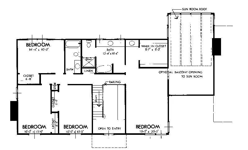 Colonial House Plan Second Floor - Byron Hollow Colonial Home 072D-1051 - Search House Plans and More