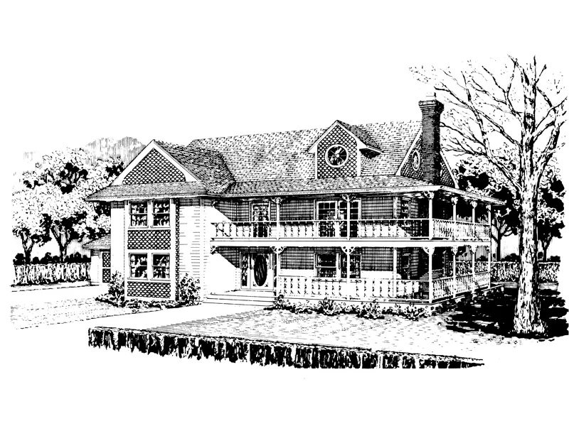 Victorian House Plan Front of Home - Althea Victorian Home 072D-1052 - Search House Plans and More