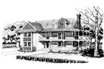 Shingle House Plan Front of Home - Althea Victorian Home 072D-1052 - Search House Plans and More