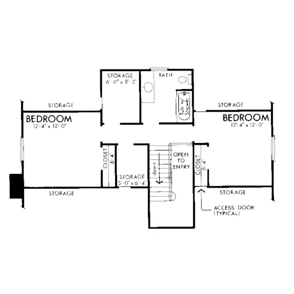 Southern House Plan Second Floor - Fordham Bayou Acadian Home 072D-1053 - Search House Plans and More