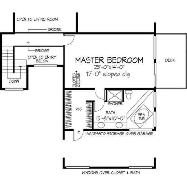 Rustic House Plan Second Floor - Molfetta Southern Rustic Home 072D-1054 - Shop House Plans and More