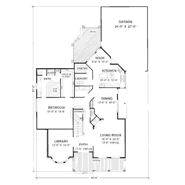 Country House Plan First Floor - Salford Shingle Style Home 072D-1057 - Shop House Plans and More