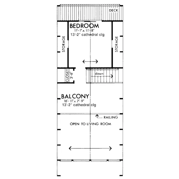 Lake House Plan Second Floor - Cannelton A-Frame Vacation Home 072D-1059 - Search House Plans and More