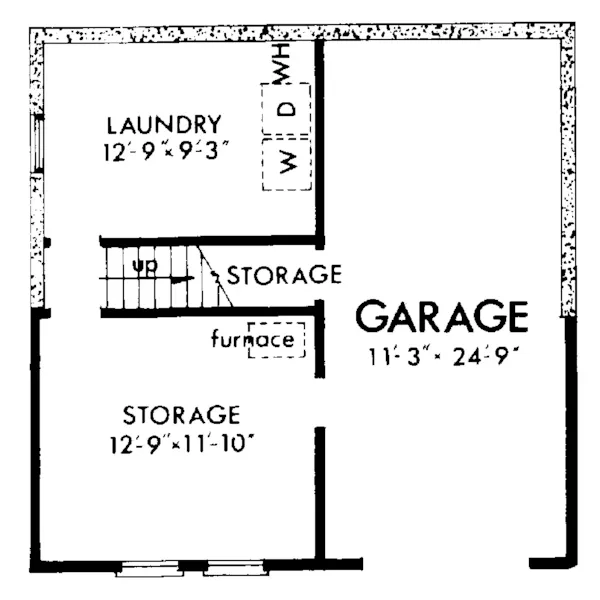 Traditional House Plan Lower Level Floor - Shadowrock Mountain Home 072D-1060 - Shop House Plans and More